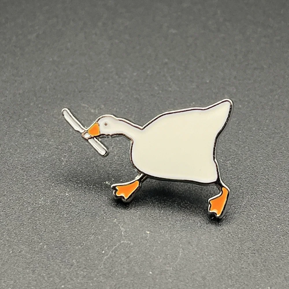 Untitled Goose Game‎ Knife Cute Funny Meme Lapel Hat Pin